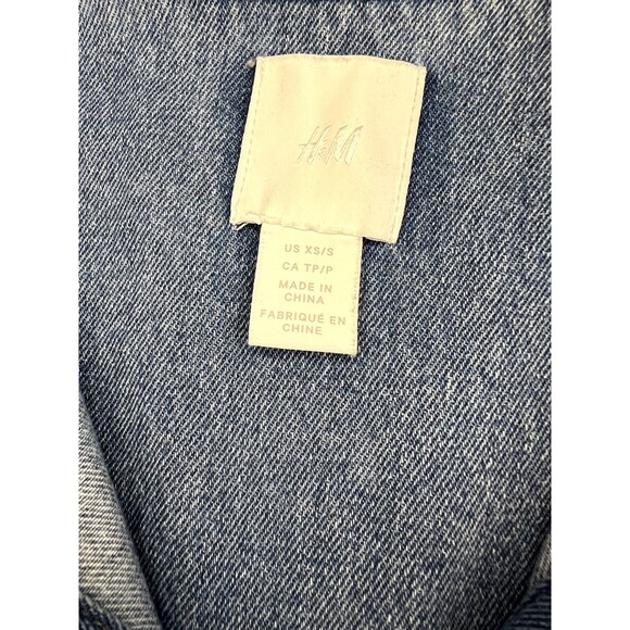 NWOT! H&M Blue Heavy Weight Denim Shirt / Jacket  Size S Oversized Women's - Picture 5 of 6